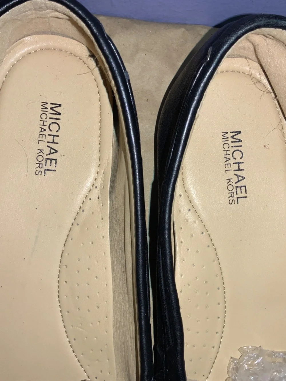 Michael Kors Sutton Leather Black Moccasin Loafer Shoes ME18G Women's Sz 9.5M